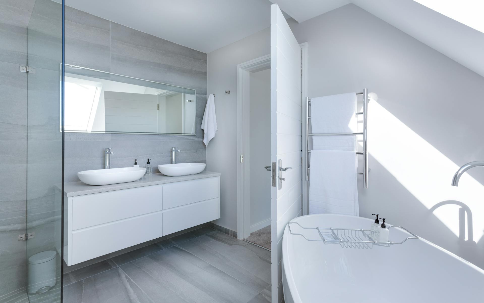 Clean modern bathroom